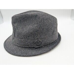Daniel Cremieux Collection Fedora Hat Men L/XL Gray Retro Gray Band Wool Blend